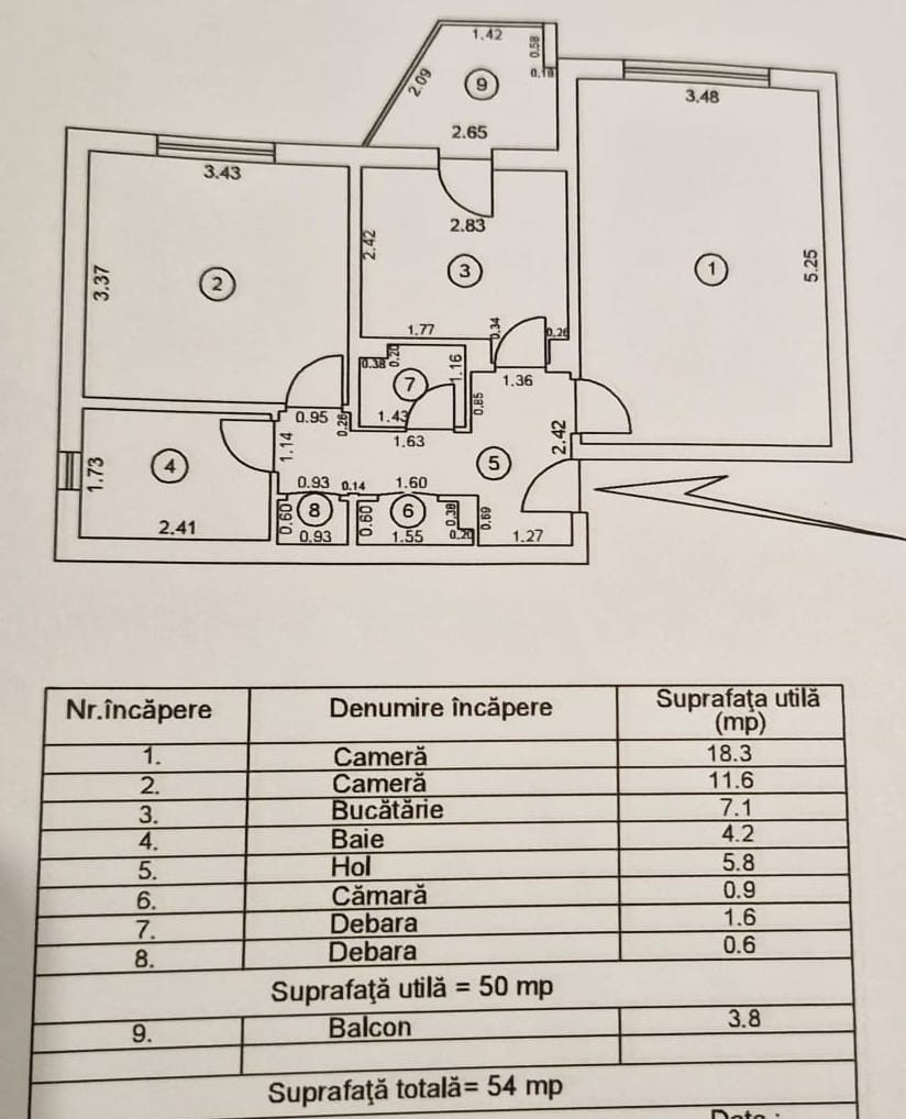 2 cam ICFrimu, etaj 4, spatios, mobilat si utilat